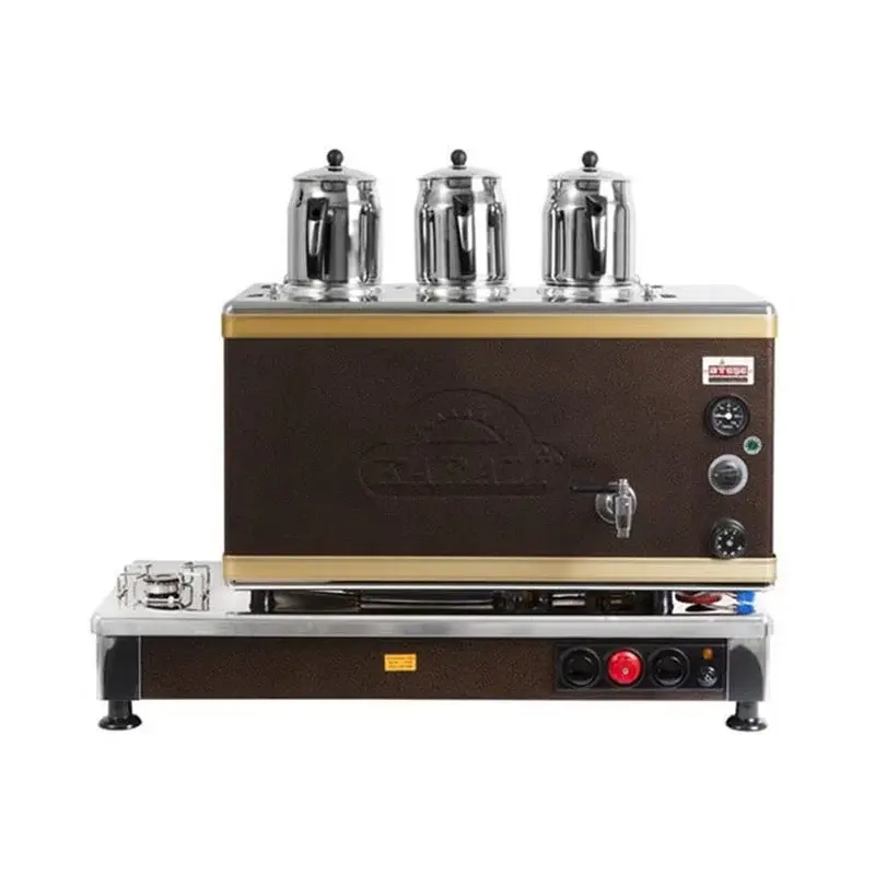 Produktbild: Ateşe Silver Automatischer Gas-Elektro Statischer 3 Teekanne Wasserkocher, 34 Liter