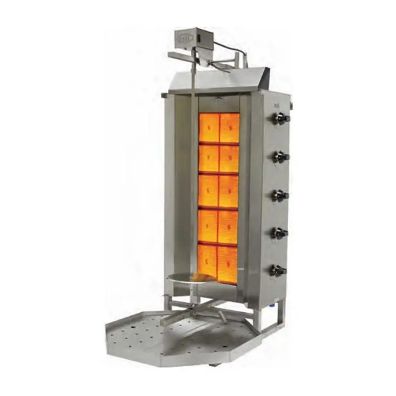 Produktbild: Öztiryakiler 5GD Gas-Dönergrill mit obenliegendem Motor und 5 Infrarotbrennern