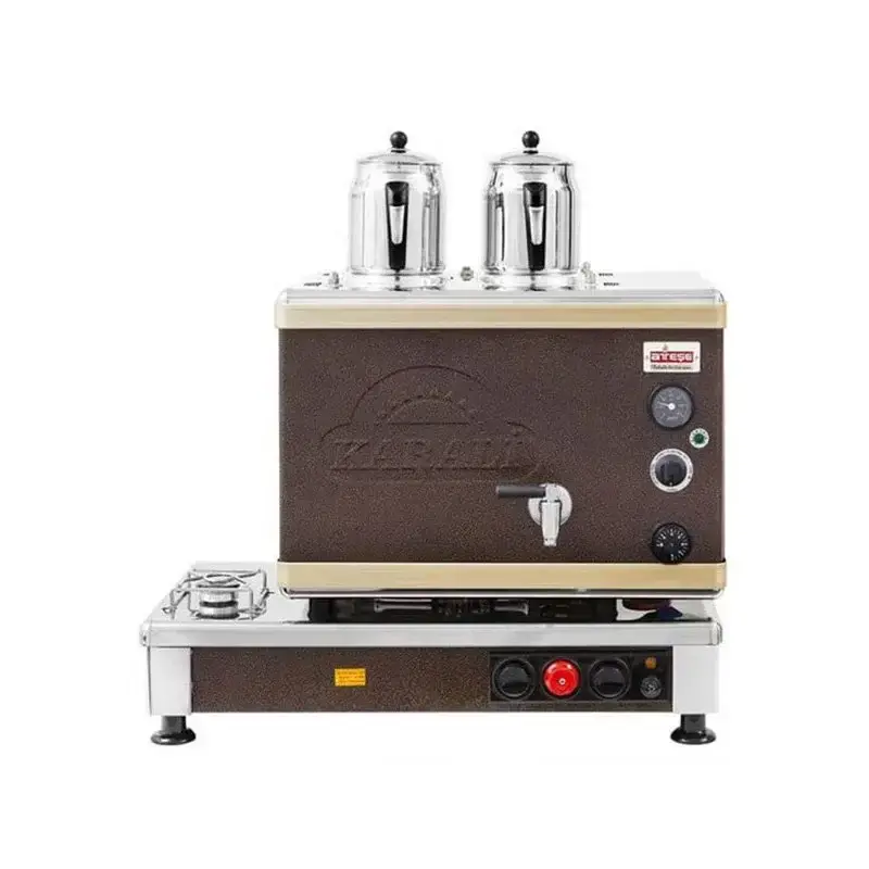 Produktbild: Ateşe Silver Automatischer Gas-Elektro Statischer 2 Teekanne Teekessel, 24 Liter