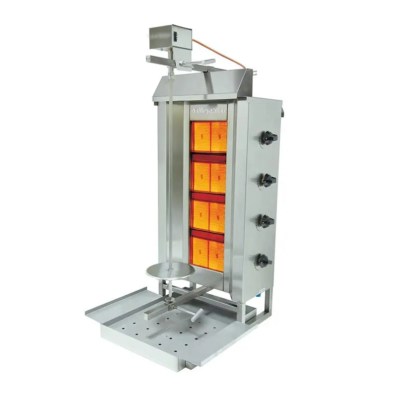 Produktbild: Öztiryakiler 4GD Gas-Dönergrill in achteckiger Ausführung mit obenliegendem Motor